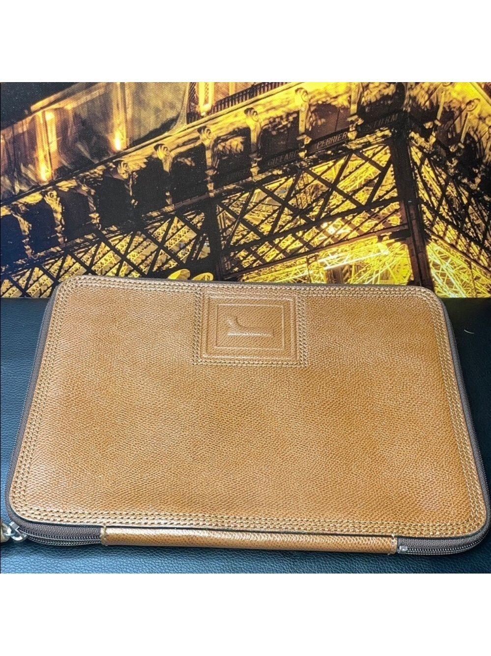 Tan Leather Tablet or IPad Bag